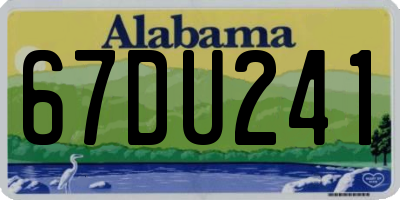 AL license plate 67DU241