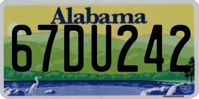 AL license plate 67DU242