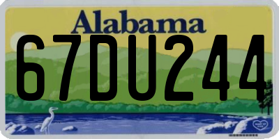 AL license plate 67DU244