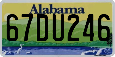 AL license plate 67DU246