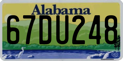 AL license plate 67DU248