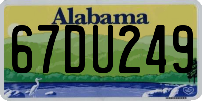 AL license plate 67DU249