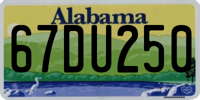 AL license plate 67DU250