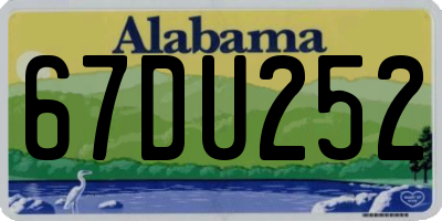 AL license plate 67DU252