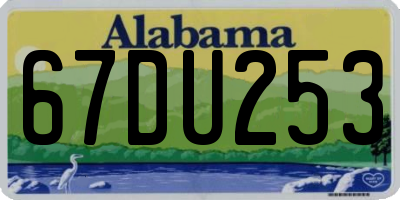 AL license plate 67DU253