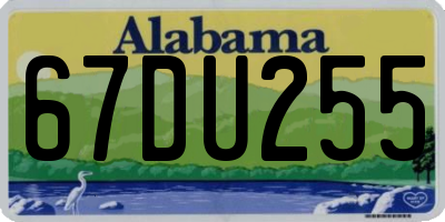 AL license plate 67DU255