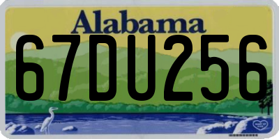 AL license plate 67DU256