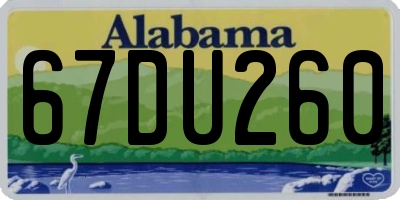 AL license plate 67DU260