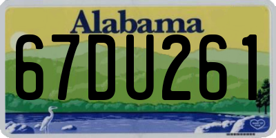 AL license plate 67DU261