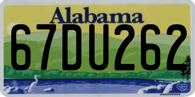 AL license plate 67DU262