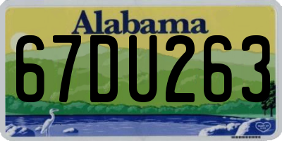 AL license plate 67DU263