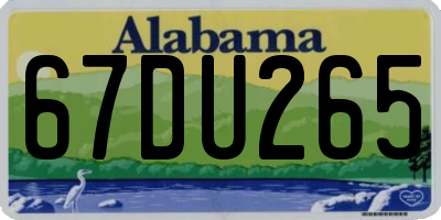 AL license plate 67DU265