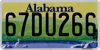 AL license plate 67DU266