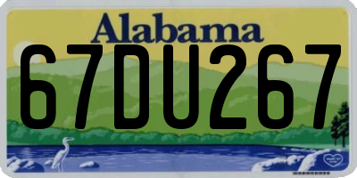 AL license plate 67DU267