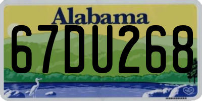 AL license plate 67DU268