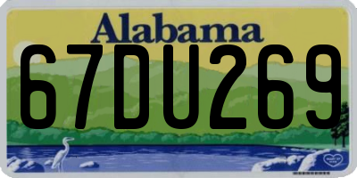 AL license plate 67DU269