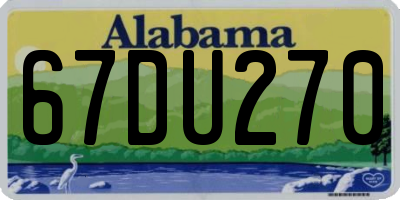 AL license plate 67DU270