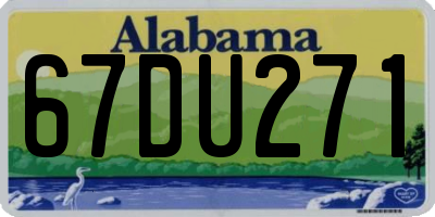 AL license plate 67DU271