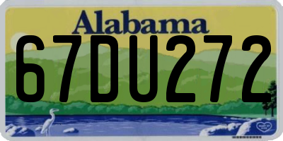 AL license plate 67DU272