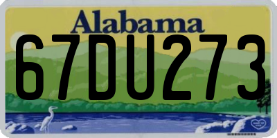 AL license plate 67DU273