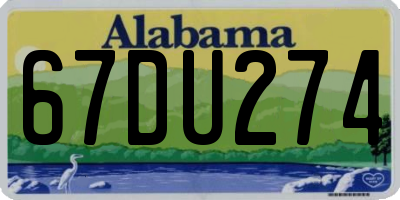 AL license plate 67DU274