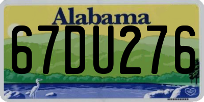 AL license plate 67DU276