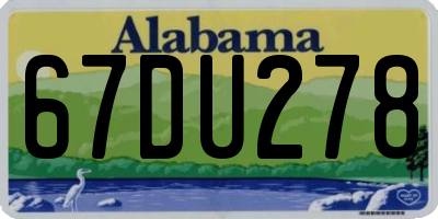 AL license plate 67DU278