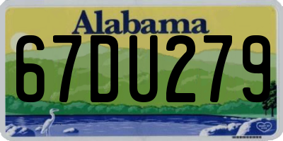 AL license plate 67DU279