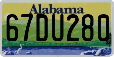 AL license plate 67DU280