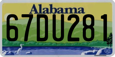 AL license plate 67DU281