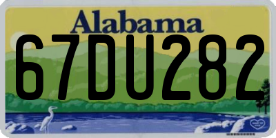 AL license plate 67DU282