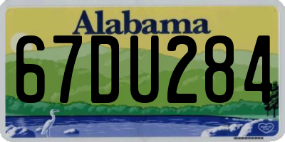 AL license plate 67DU284