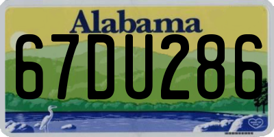 AL license plate 67DU286