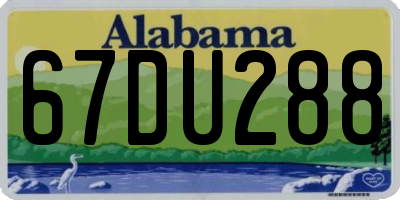 AL license plate 67DU288