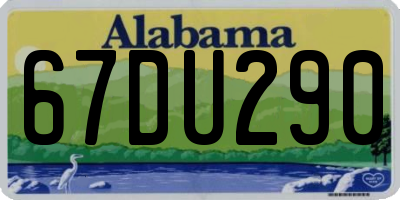 AL license plate 67DU290