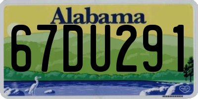 AL license plate 67DU291