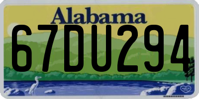 AL license plate 67DU294