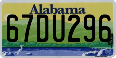 AL license plate 67DU296