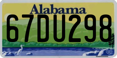 AL license plate 67DU298