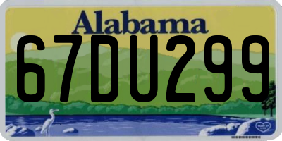 AL license plate 67DU299