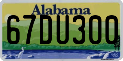 AL license plate 67DU300