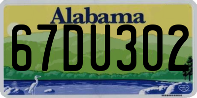 AL license plate 67DU302