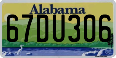 AL license plate 67DU306