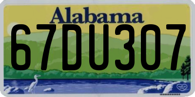 AL license plate 67DU307