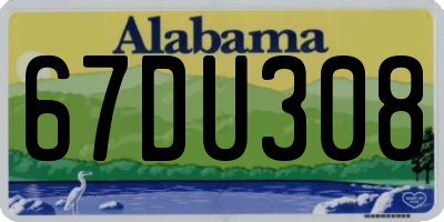 AL license plate 67DU308