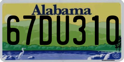 AL license plate 67DU310