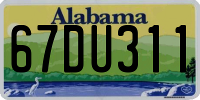 AL license plate 67DU311