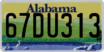 AL license plate 67DU313