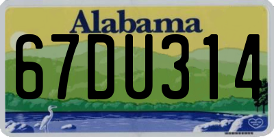 AL license plate 67DU314