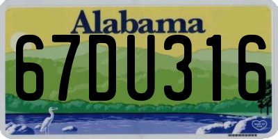 AL license plate 67DU316